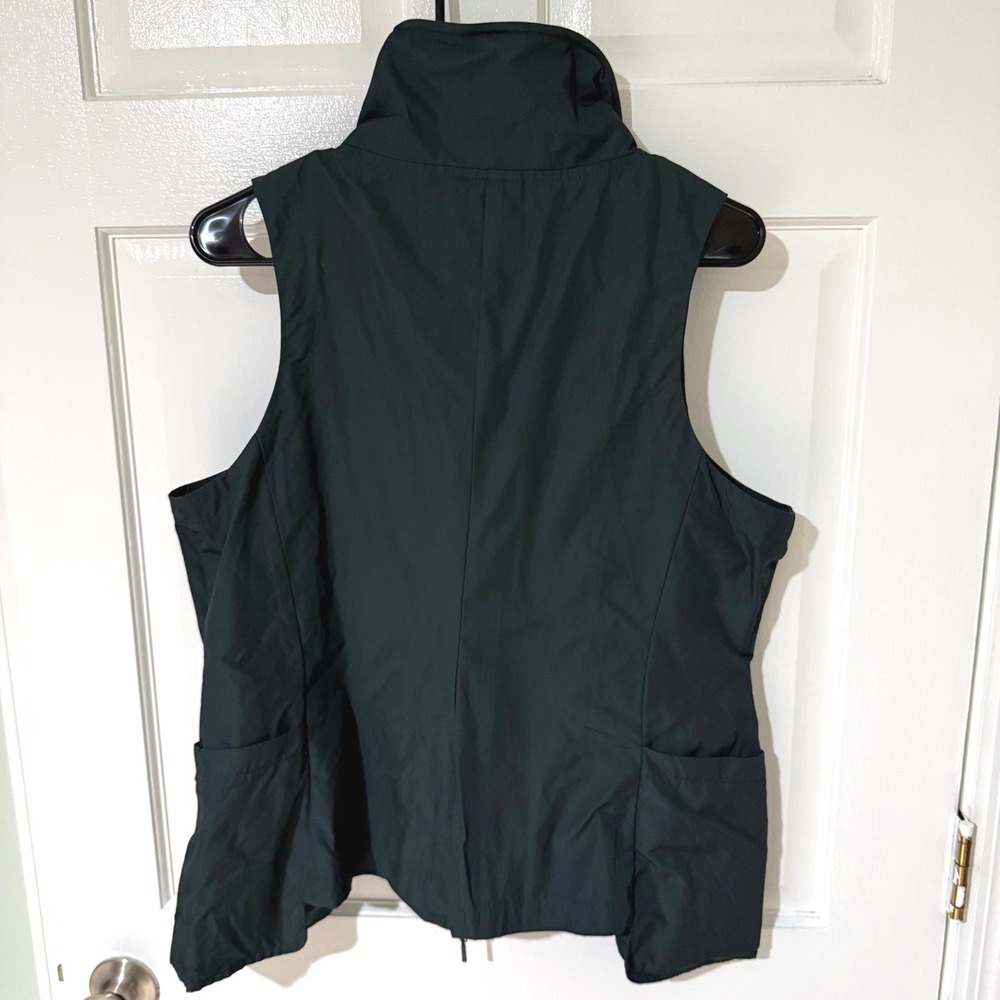 Porto San Francisco Women Grey Full Zip Cargo Pocket Vest Size 4 - Picture 2 of 3